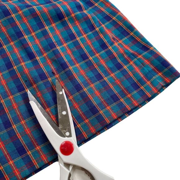 Vintage Lanz Originals Plaid Prairie Core Mandarin Collar Nightgown Sz 14 FLAWS - Picture 10 of 14